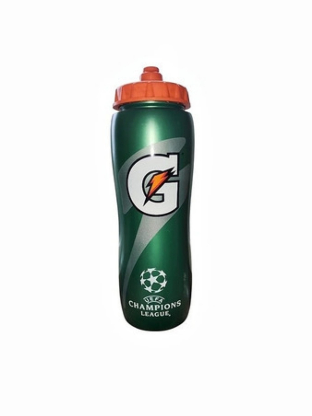 Gatorade UEFA Champions League 32 oz Squeeze Sports Water Bottle Green & Orange